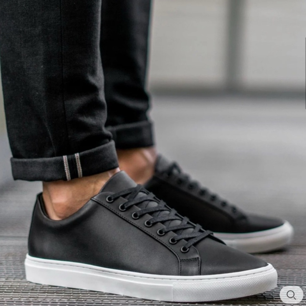 Thursday black leather men’s shoes